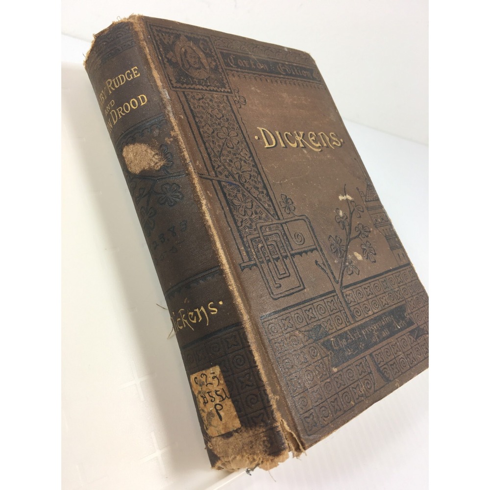 Vintage DICKENS Book 1883 BARNABY RUDGE MYSTERY Illustrated John Alden